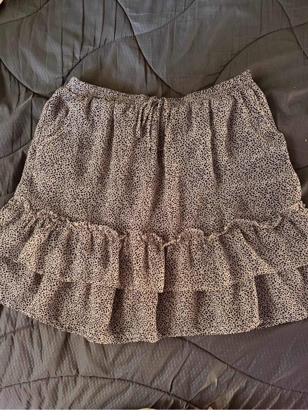 Sienna Sky polka-dot Ruffle Mini Skirt